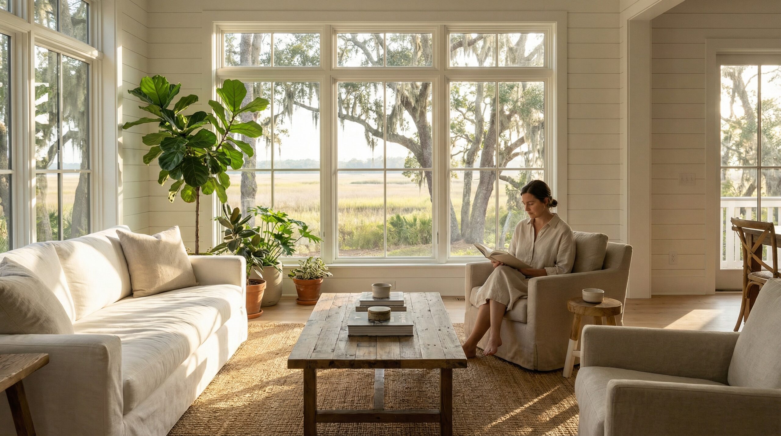 High-efficiency indoor air filtration system installation in a James Island, SC home.